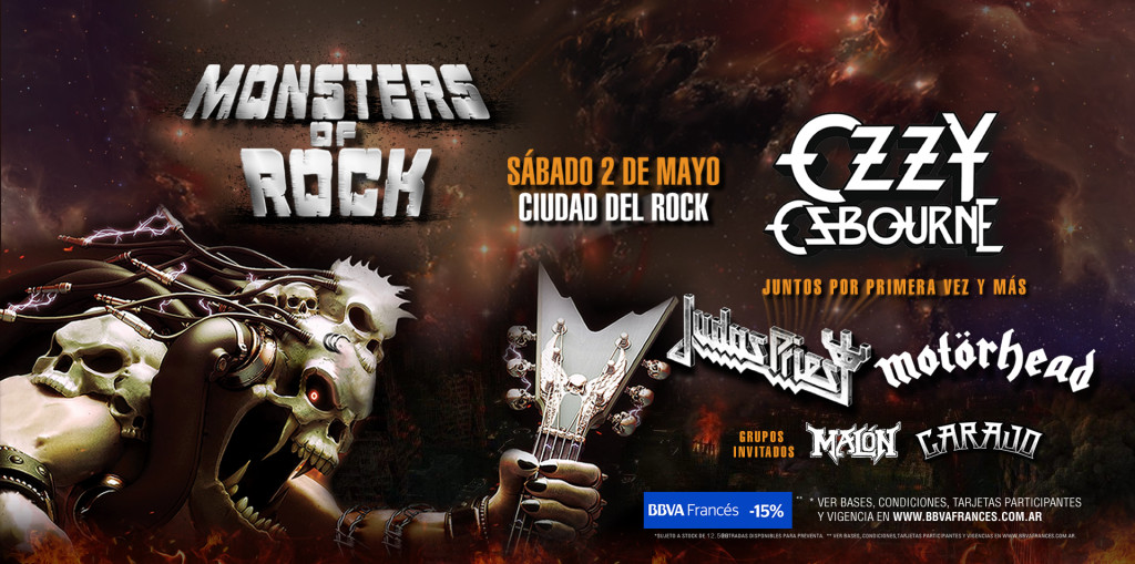 Monsters of Rock: Ozzy Osbourne, Judas Priest, Motorhead en Argentina